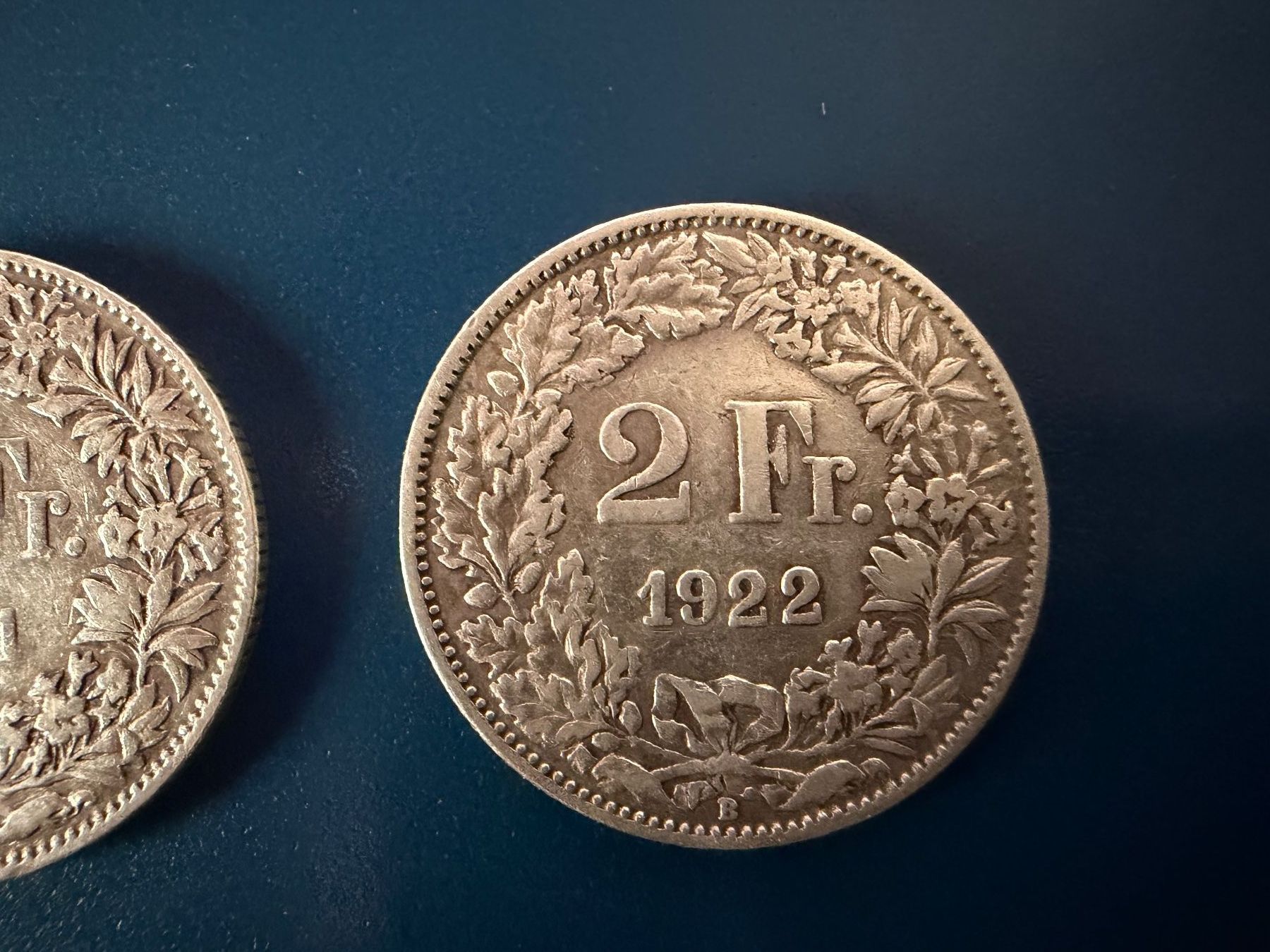 Tutti le monete: 2 Franken, 1920, 1921, 1922, Silber, – Usato da Oberhasli venduto da Sicurezza 7