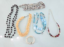 6er Set Damen Schmuck: 5x Halsketten und 1x Armband
