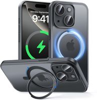 iPhone 15 Hülle mit Magnetring – 360° Ständer & Fallschutz