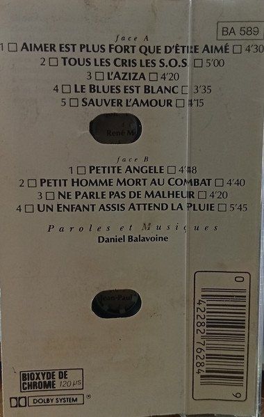 Kompaktkassetten: CASSETTE BALAVOINE - CHANSONS – Gebraucht aus PORRENTRTUY von RABAIS_SPORT 1