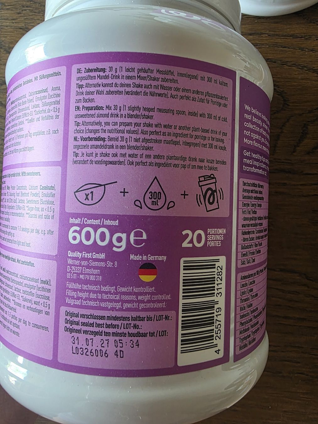 More Nutrition Cibi & Specialità: More Protein Milkshake Raspberry Ice Cream 600g – Nuovo e nell'imballaggio originale da Elgg venduto da Shugs 1