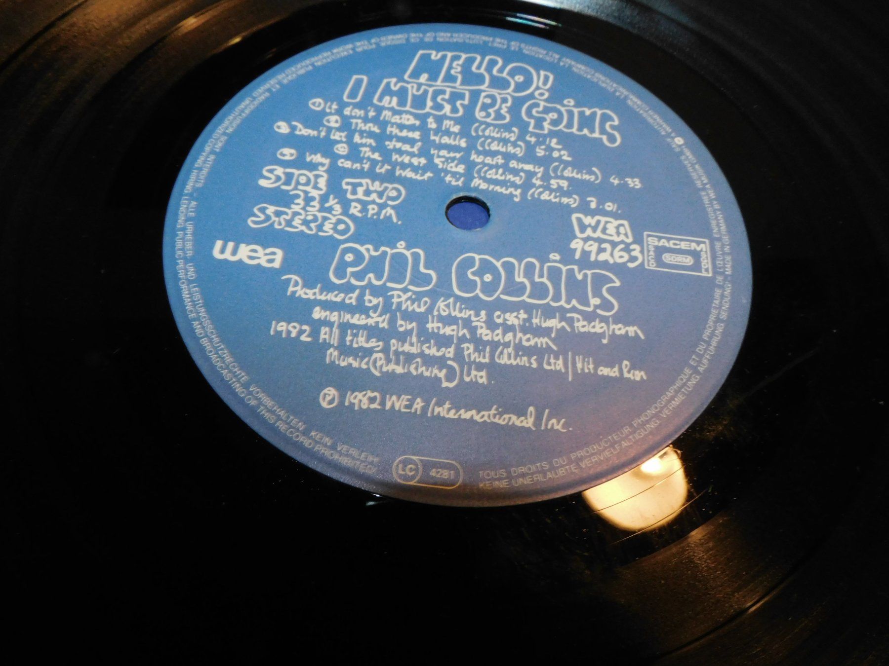 Dischi in vinile: LP Schallplatte 1982 Phil Collins - Hello - LP – Usato da Sursee venduto da 76 4