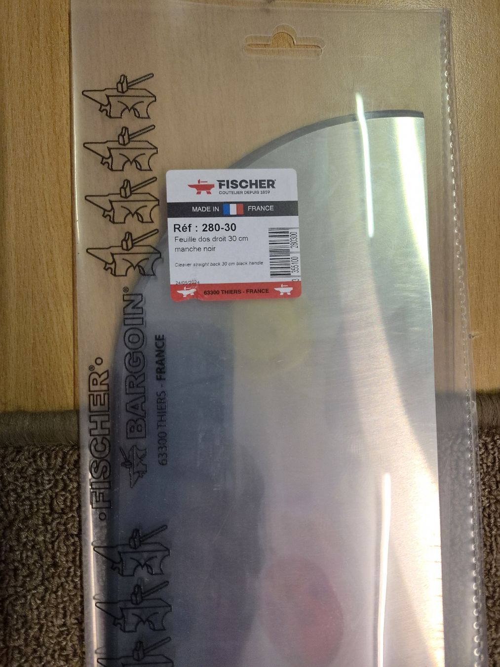 Coltelli da cucina: Fischer Bargoin Hackmesser  schwarzem Griff neu – Nuovo e nell'imballaggio originale da Grossdietwil venduto da hufi10 2