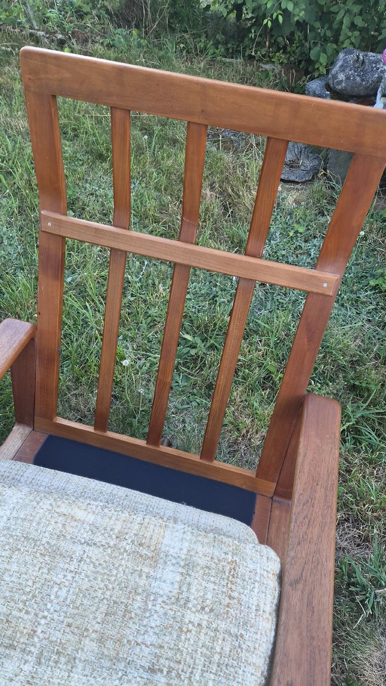 Fauteuils: Teak  Drehsessel Stuhl BeinAblage – D'occasion à Kölliken par Upcycling-by-Mc-TAM 6