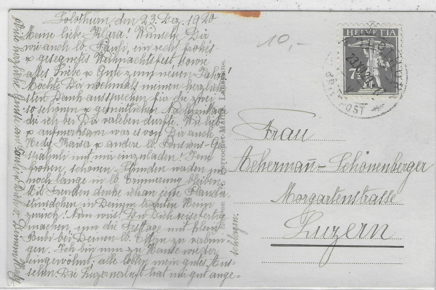 Cartoline postali: Solothurn - Generalansicht – Usato da Ettingen venduto da Kartenplanet 1