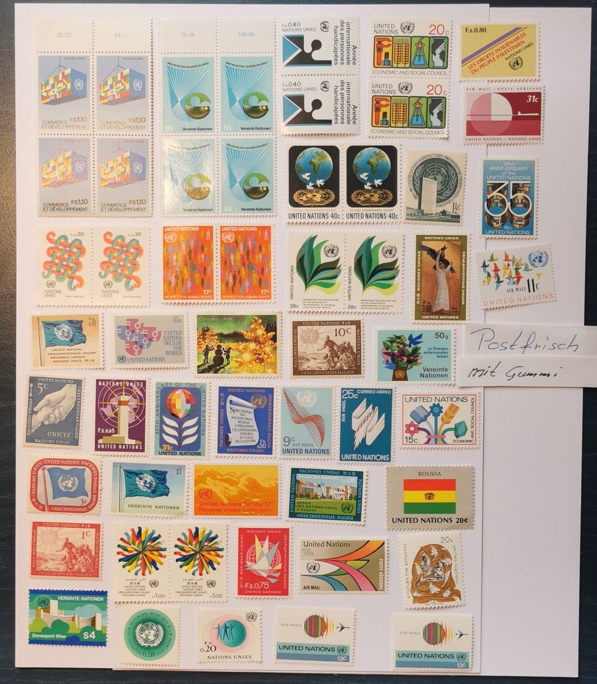 Tous les timbres: Postfrisch! UNO Briefmarken mit Gummi. – D'occasion à Aadorf par Chnorli-Furz