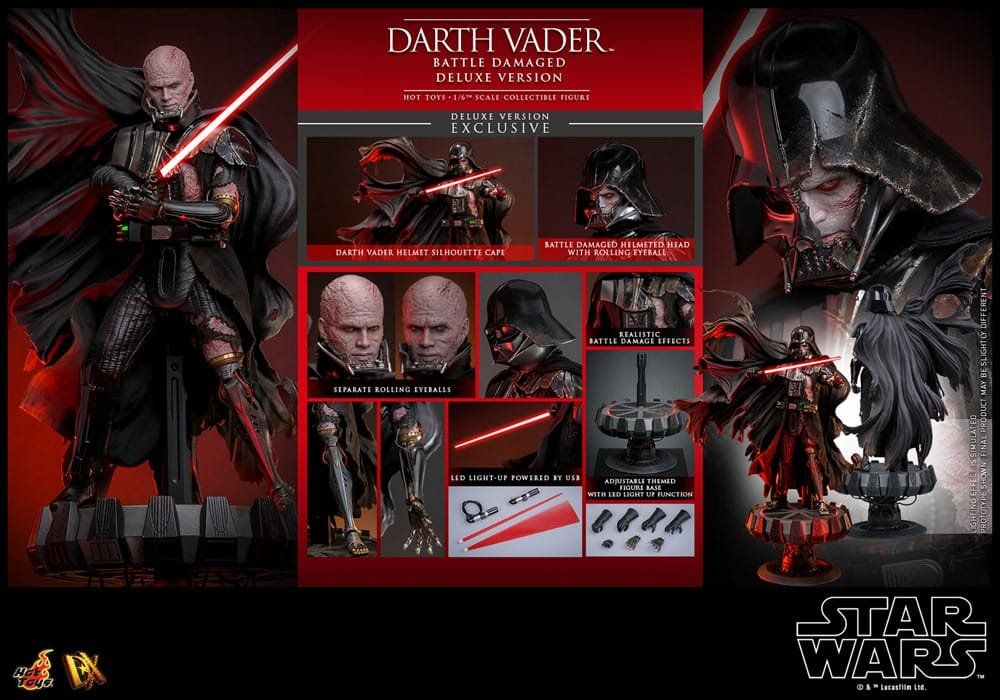 Hot Toys Statuette: Hot toys Darth Vader Battle Damanged Version – Nuovo e nell'imballaggio originale da Aarau Rohr venduto da tobinogio 1