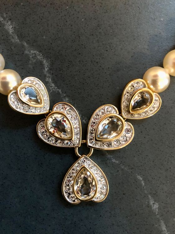 6070 Vintage Swarovski Kristallen Perlenkette 43cm main image 0