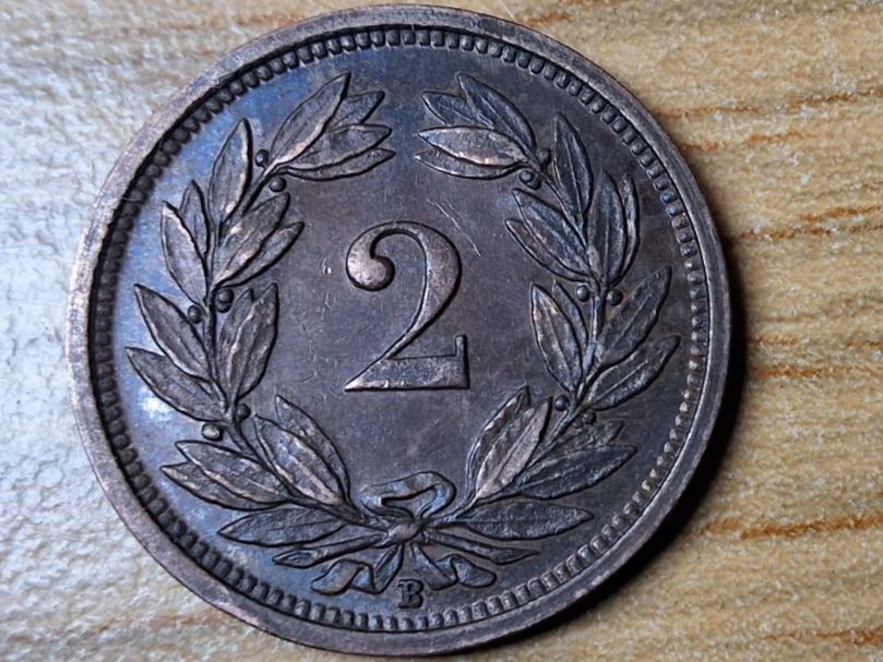 Alle Münzen: 2 Rappen 1926 - Selten! – Gebraucht aus Münchenstein von purbach1 3