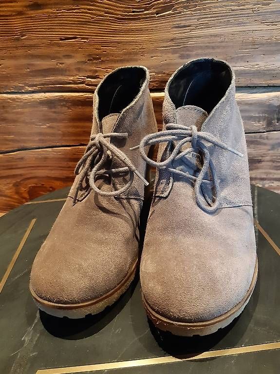 Scarpe da donna: graue Ankleboots, Keilstiefelette, Gr. 41 – Usato da Sommeri venduto da 5eller 1