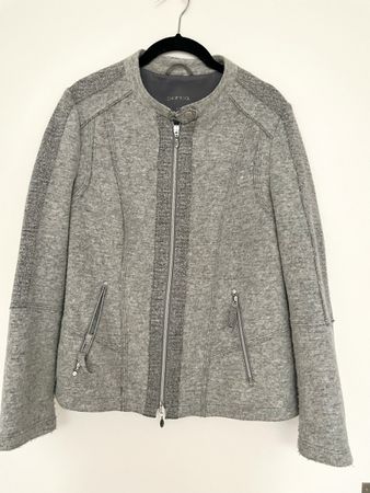 Edle Blazerjacke, Gr. entspr.42, grau meliert, Bianca