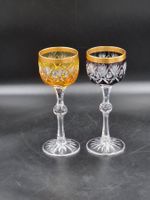 Set 2 luxuriösen Vintage Weingläsern geschliffen Bleikristal
