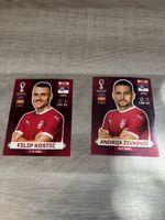 Carte Panini FIFA 2022, Serbie numéro 10 et 16
