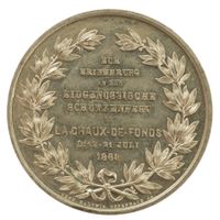 Schützenmedaille NE 1863 La Chaux-de-Fonds Eidg. Schützenfe.