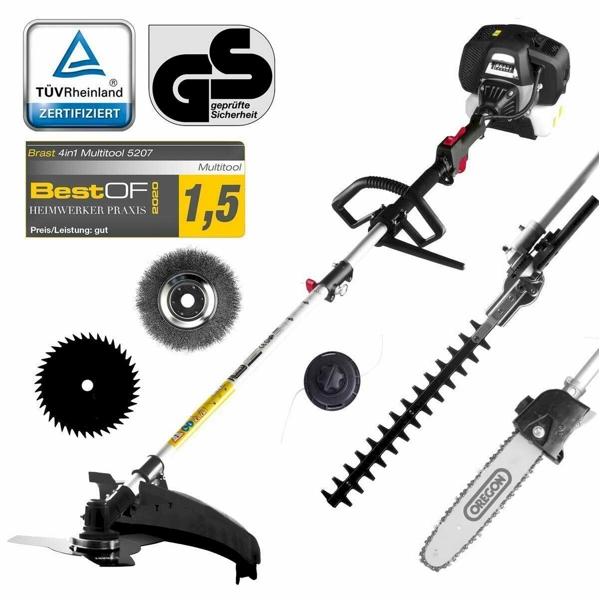 Decespugliatori & Tosasiepi: BRAST Benzin Motorsense 6in1 – Nuovo e nell'imballaggio originale da Bottighofen venduto da zaap