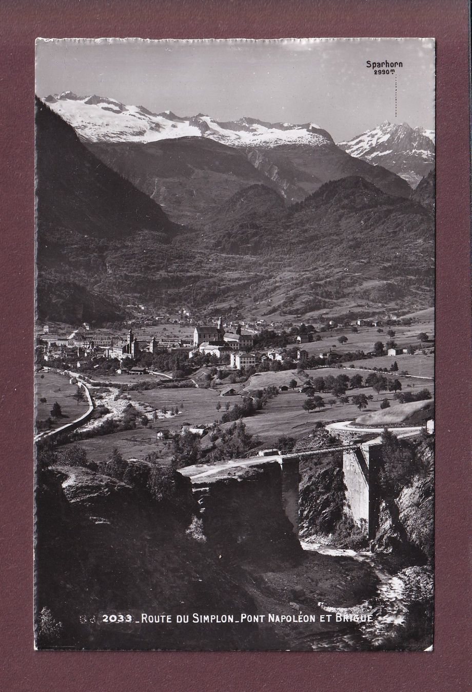 Cartoline postali: Route du SIMPLON - Pont Napoléon - BRIGUE – Usato da Pully venduto da nicecards