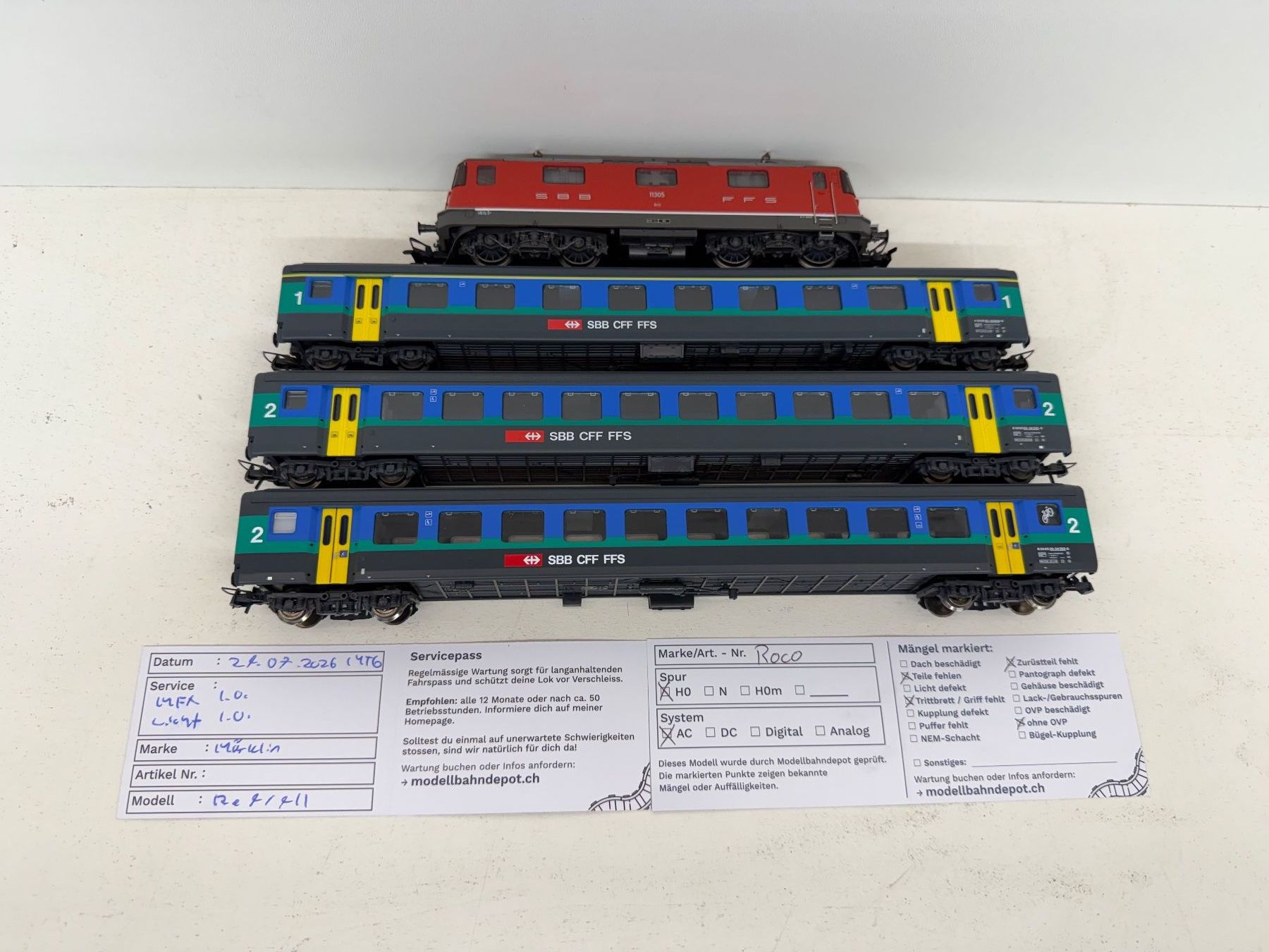 Modelleisenbahnen: Märklin/Roco SBB Interregio-Zug / Digital MFX – Gebraucht aus Büsserach von ModellbahnDepot 2