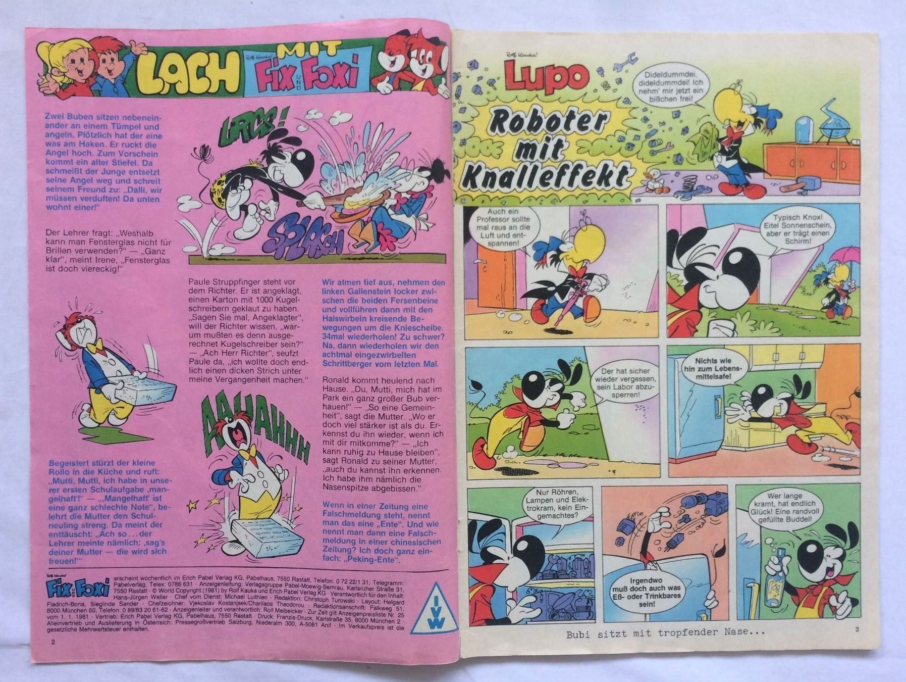BD: Fix und Foxi - Heft - Nr.22 - 1981 – D'occasion à Schaffhausen par durruti 1