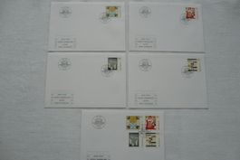 1993 5 FDC Sondermarken III Satz& Einzelmarken SBK 848 - 851