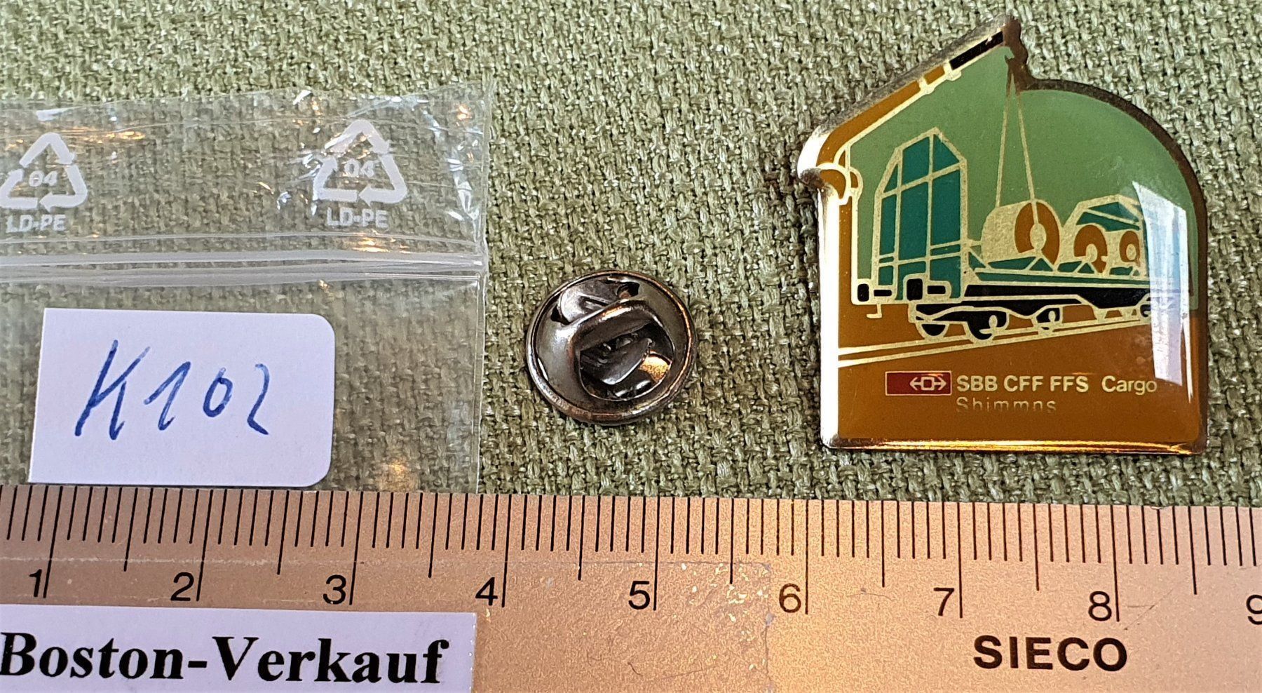 Plaketten & Abzeichen: K102 - Pin SBB CFF FFS Cargo Shimmns – Gebraucht aus Reinach BL von Boston-Verkauf 1