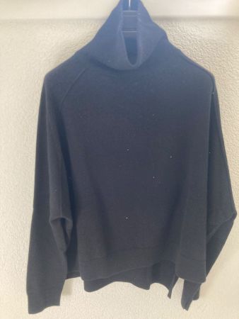 Damen Rollkragenpullover aus Kaschmir schwarz Grösse M, NEU!