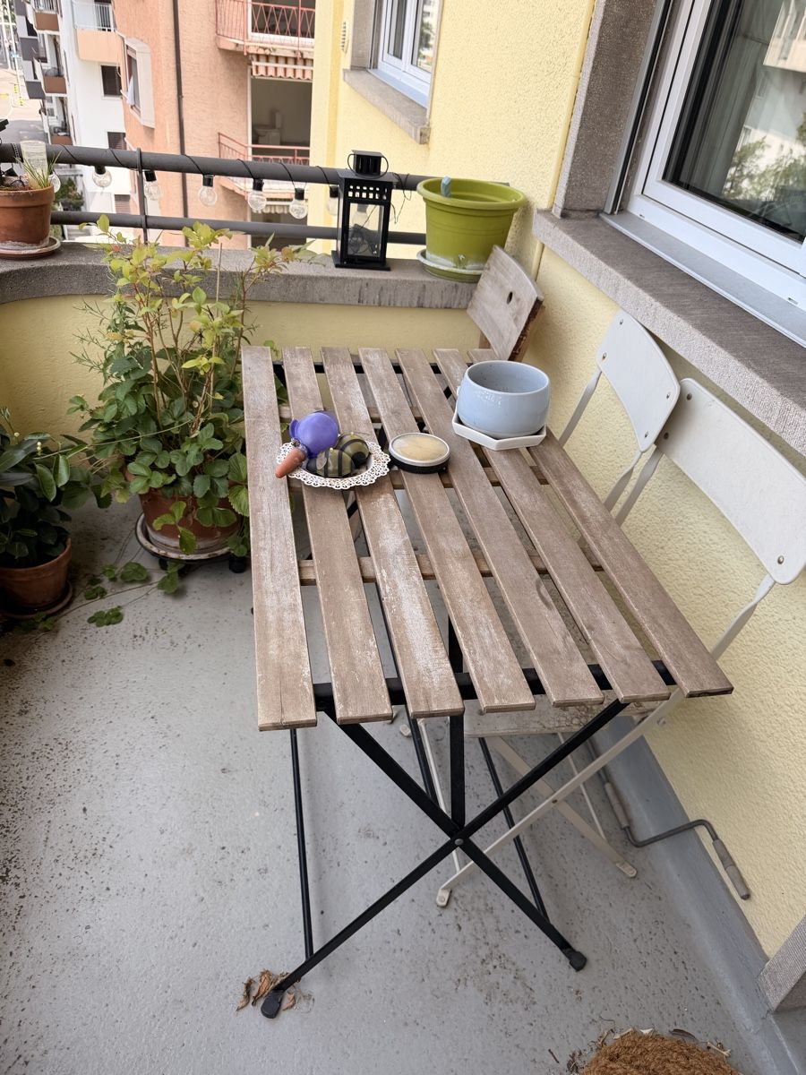 Tische: Balcony Table, Wood Metal – Gebraucht aus Zürich von Maria02M