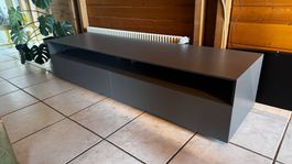 TV-Möbel Anthrazit 180cm / Lowboard 2 Schubladen