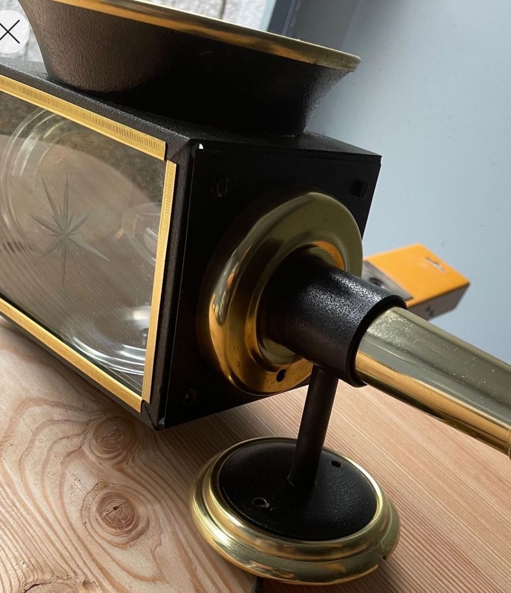 Lampade: 2 Messing  Kutschenlaternen Gold Schwarz – Usato da Rheinfelden venduto da zim_2hqc 3
