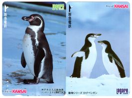 Pinguine - 2 schöne Telefonkarten von Japan