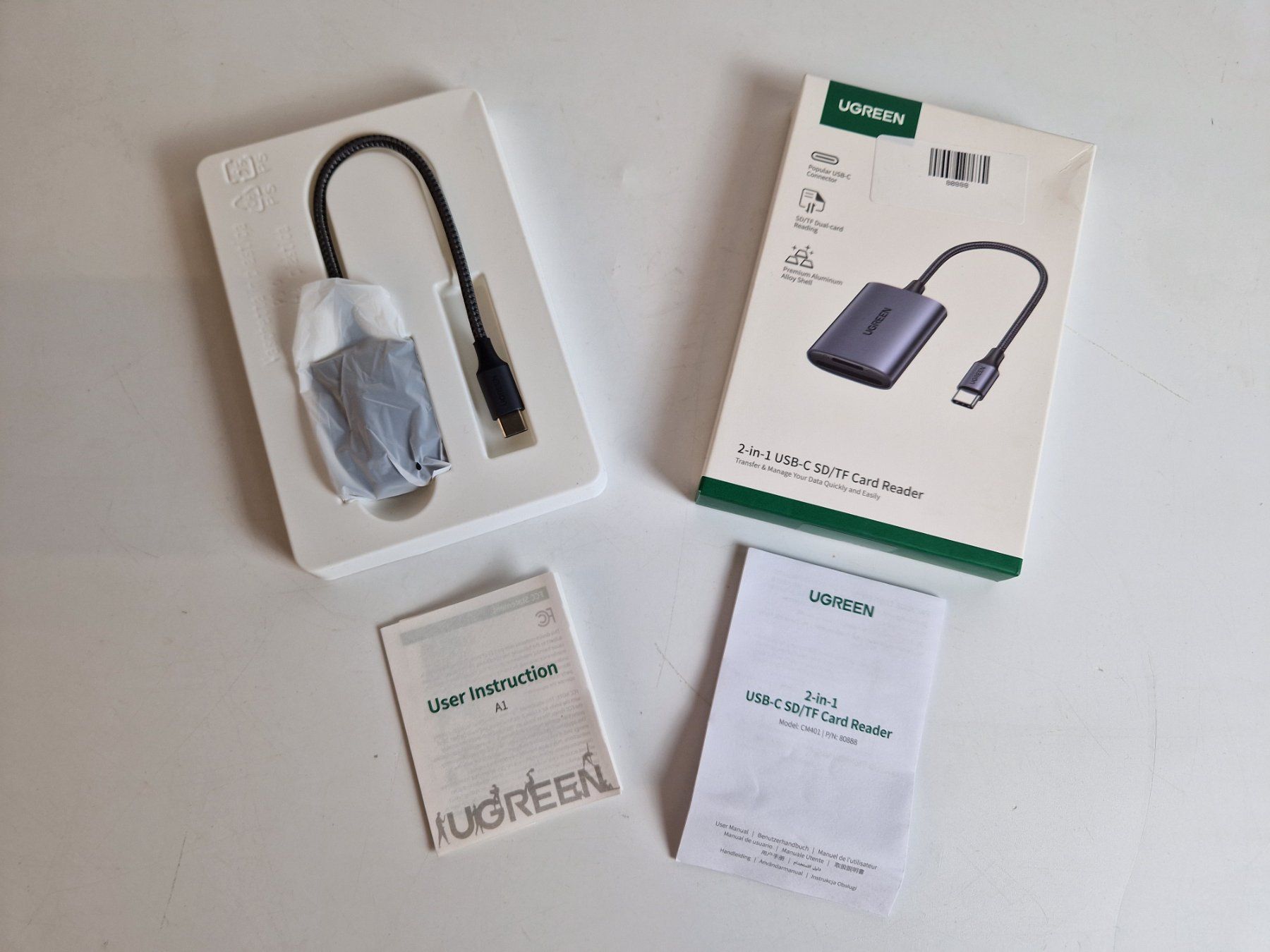 Ugreen Kartenlesegeräte: UGREEN USB-C Kartenlesegerät CM401 – Neu (gemäss Beschreibung) aus Muhen von Restwert_Muhen