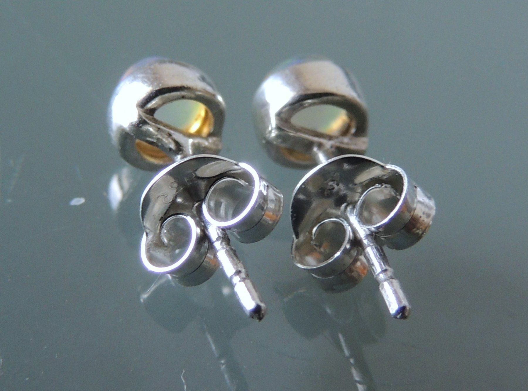 Orecchini pendenti & Orecchini a lobo: Äthiopischer Opal Silber 925 Ohrstecker 6 mm – Nuovo e nell'imballaggio originale da Waldenburg venduto da schaller707 5