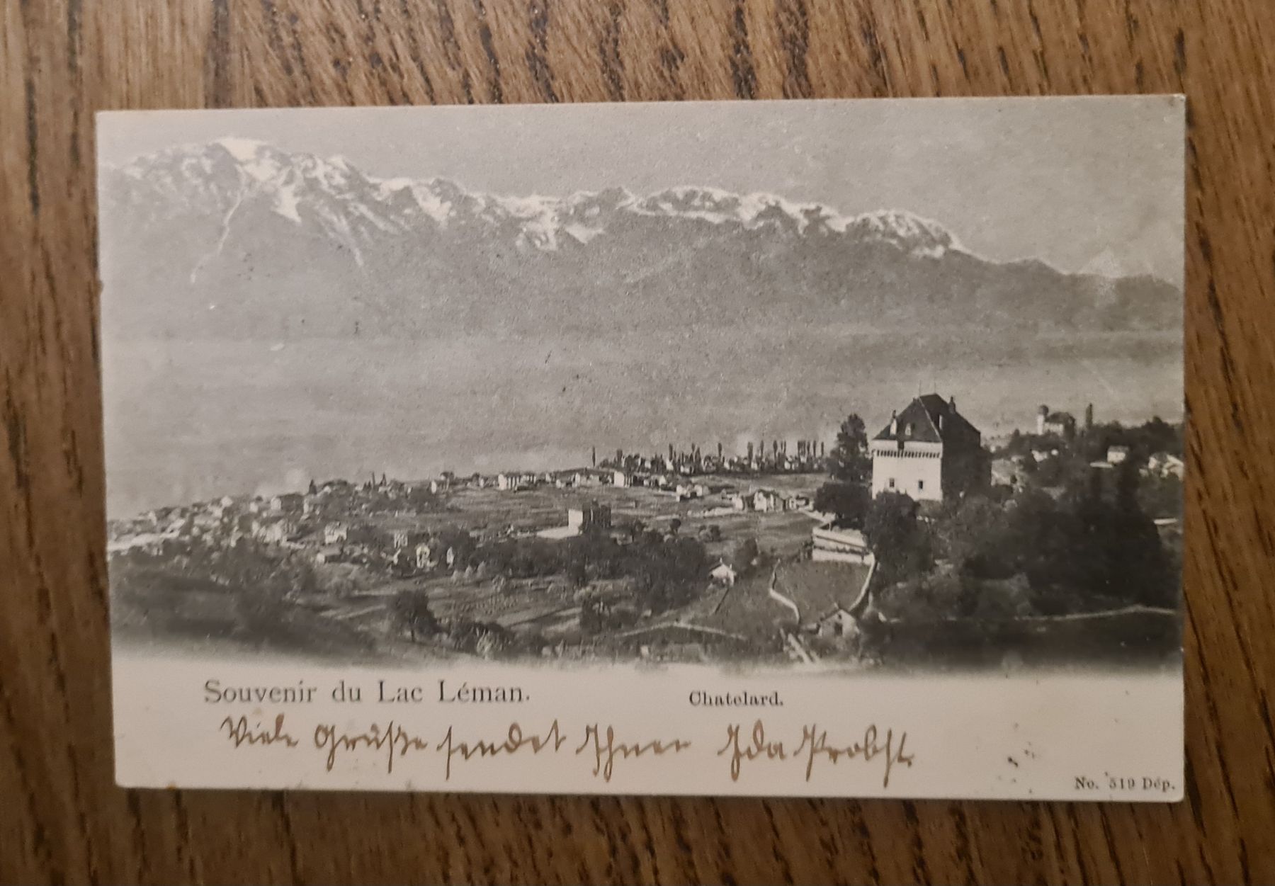 Cartoline postali: Souvenir du Lac Léman, Chatelard 1903 – Usato da Ebikon venduto da Donar50