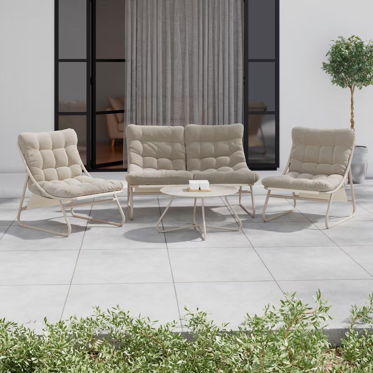 Poltrone: 2 Outdoor Lounge Stühle beige Samba – Nuovo e nell'imballaggio originale da Mels venduto da jaskoma