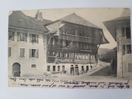 Alte Ansichtskarte Chalet Charmey Freiburg RZ