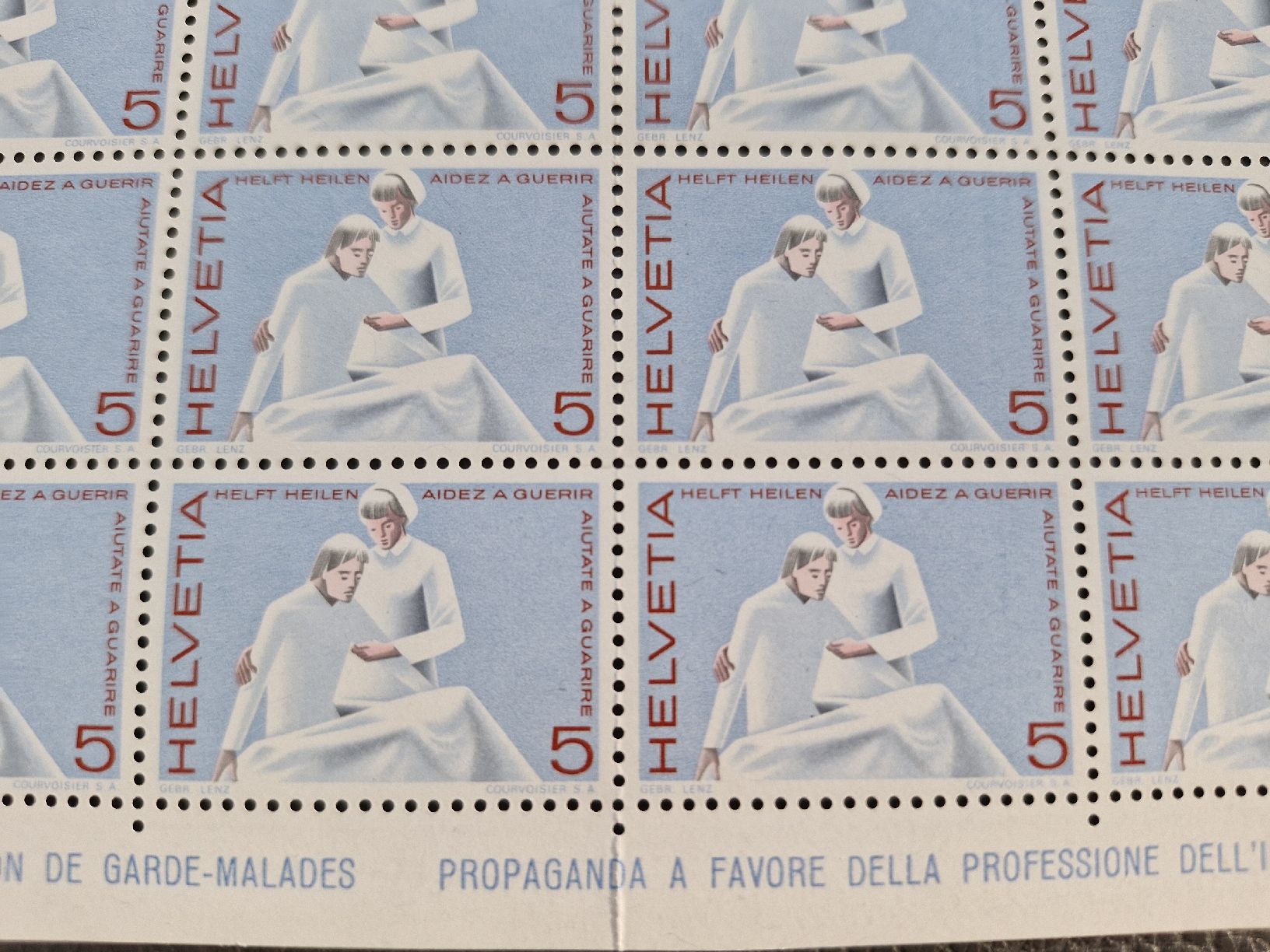 Tutti i francobolli: Werbung f.d. Krankenpflegeberuf 1965 Briefmarkenbogen postfr – Nuovo (secondo la descrizione) da Frauenfeld venduto da Kasico 2