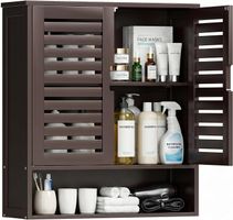 Badezimmerschrank Wandmontage Bambus Hängeschrank Badschrank