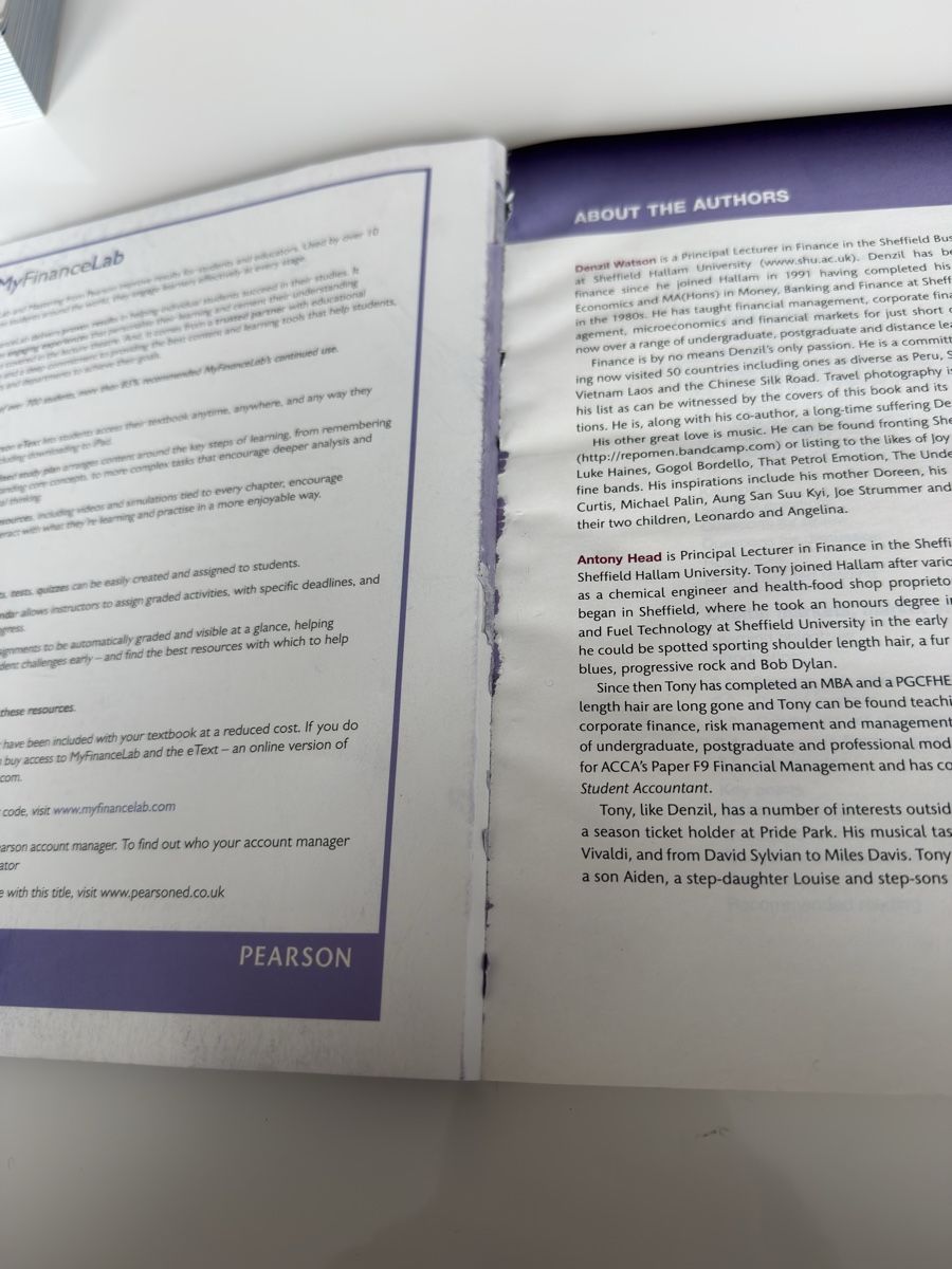 Bücher: Corporate Finance - Principles - Watson/Head, 6. Edition – Gebraucht aus Kloten von Haki_ZH 2