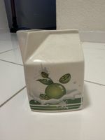 Vase Keramik Milchpack Form mit Zitrone Grösse L