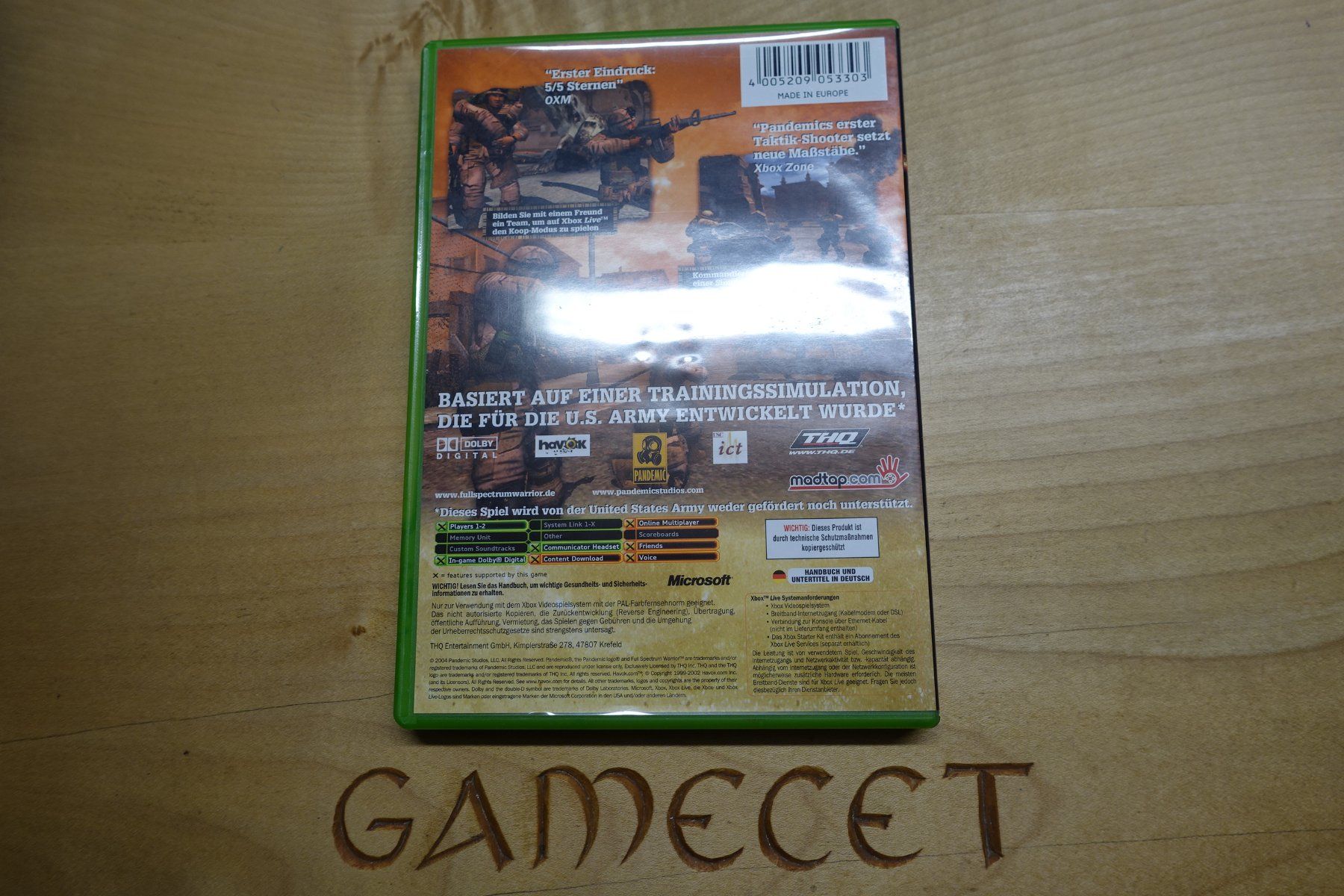 Microsoft Giochi: Full Spectrum Warrior – Usato da Steinach venduto da Gamecet 2