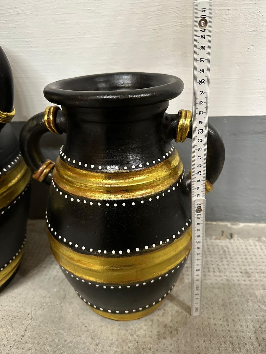 Töpfe: Set mit 3 Töpfen / Gold Schwarz / Ton – Gebraucht aus Gipf-Oberfrick von nobi97 3