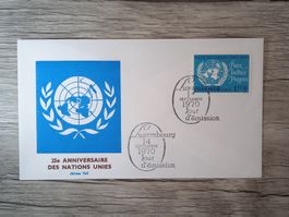 TR47 Enveloppe + Timbre Luxembourg 1970