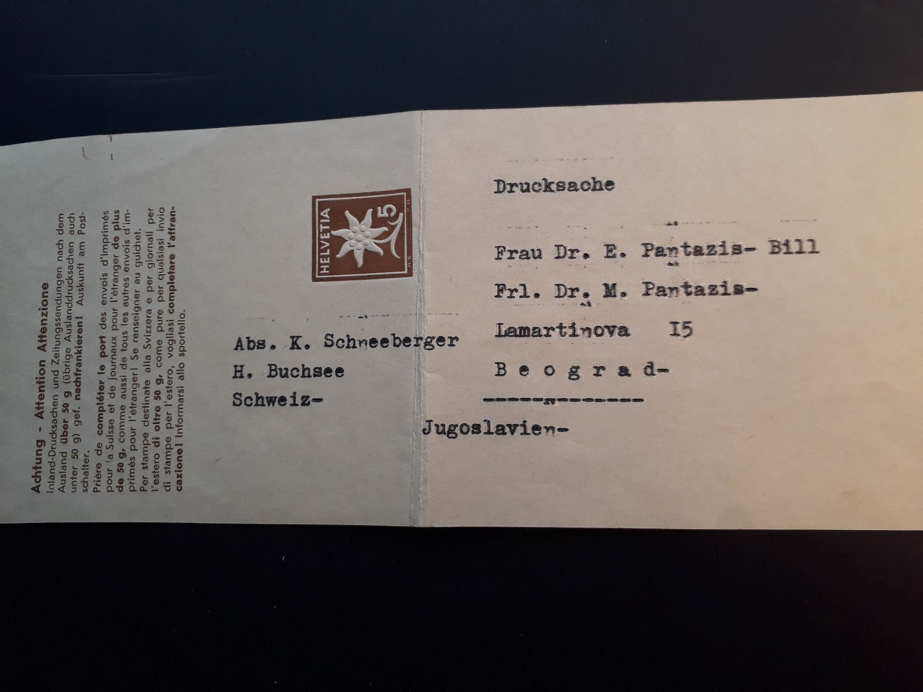 Alle Briefmarken: Streifband – Gebraucht aus Herzogenbuchsee von Herkules9