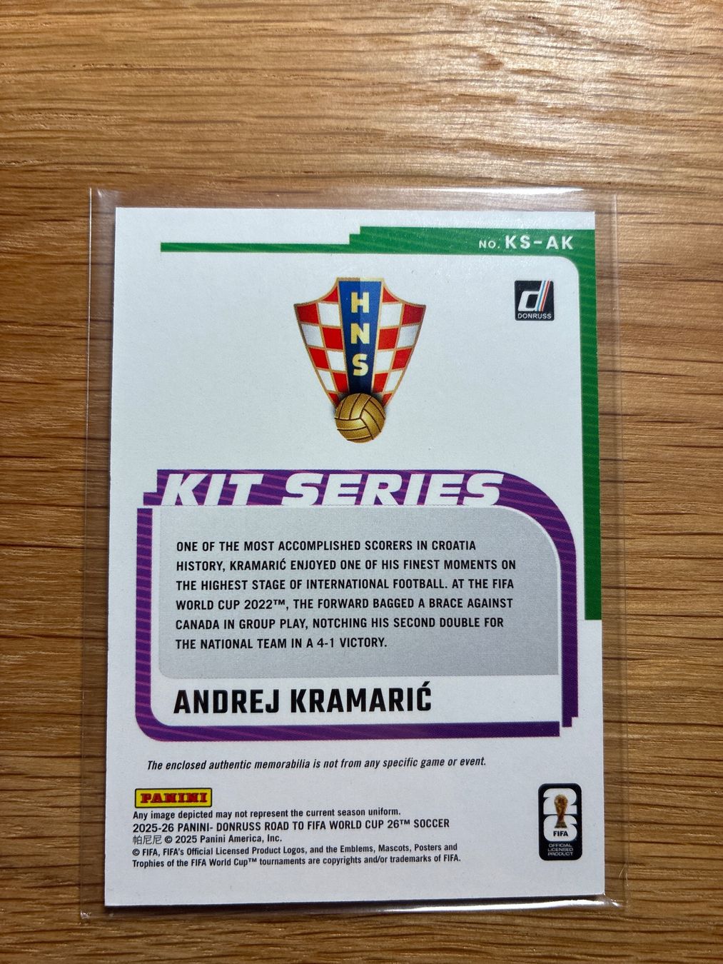 Topps Carte collezionabili: Panini Donruss Andrej Kramaric Kroatien Patch /99 – Usato da Wangenried venduto da Garagara 1
