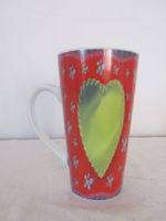Grosse Tasse mit Herzmuster, Teetasse, NEU