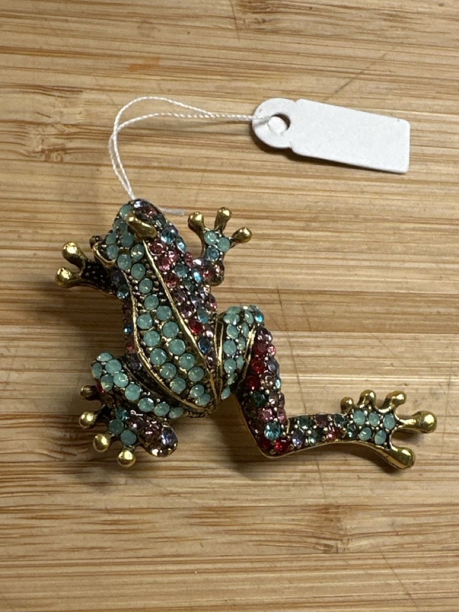 Spille & Fermagli: Frosch mit vielen Strasssteinen Brosche – Nuovo (secondo la descrizione) da Trüllikon venduto da angela4444 3
