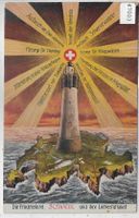 Die Friedensinsel Schweiz und ihre Liebestätigkeit - Litho