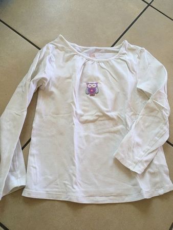 Mädchen Sweatshirt weiss m Eule 110/116