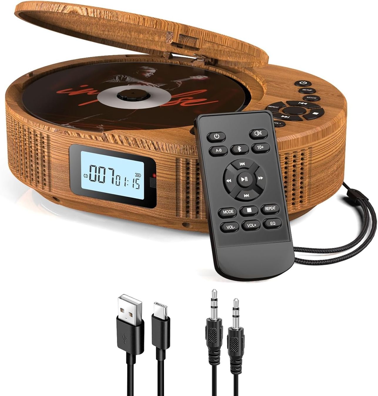 Lettore multimediale portatile: D Player tragbar Kinder klein mit Bluetooth discman Kinder L – Nuovo (secondo la descrizione) da Eichberg venduto da Kati30