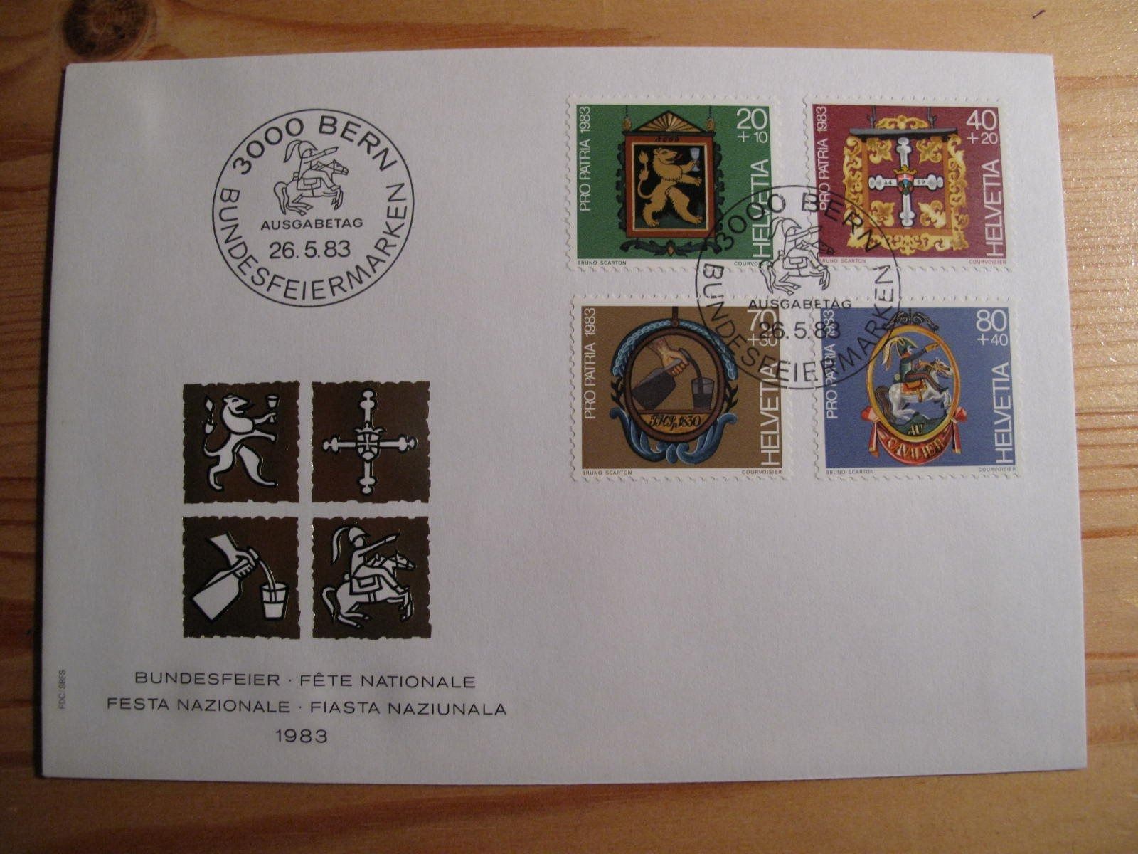Tutti i francobolli: Pro Patria 1983 FDC – Usato da Wil SG venduto da fva01