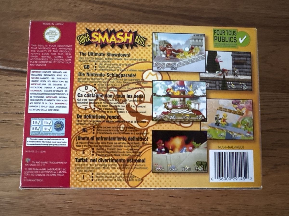 Nintendo Jeux: Nintendo 64 Super Smash Bros. OVP  – D'occasion à Lenzburg par eyworld 1